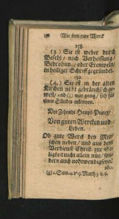 Der Zehende Haupt-Punct/ Von guten Wercken und Leben.