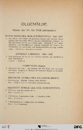 Ölgemälde (Nr. 1-98)
