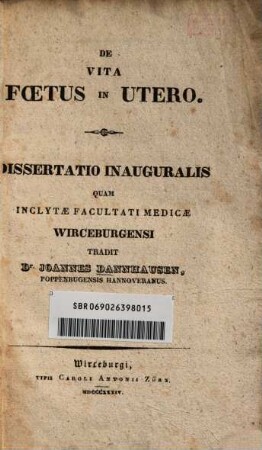 De vita foetus in utero
