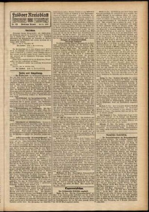 Dritte Ausgabe vom Samstag, den 29. November 1919.