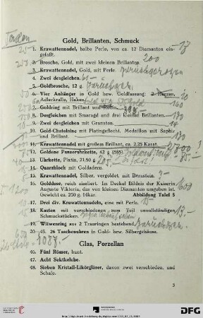 Glas, Porzellan (Nr. 46-63)