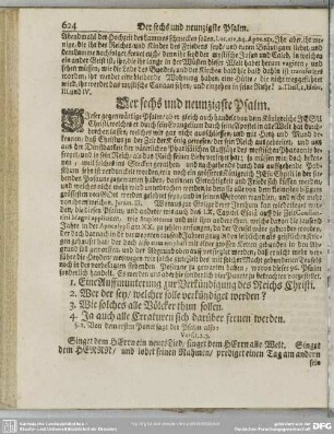 Der sechs und neunzigste Psalm