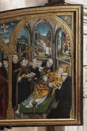 Sankt Georg- und Martinaltar — Szenen aus der Vita des Martins von Tours — Tod des Heiligen Martin