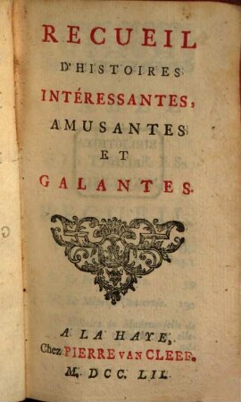 Recueil d'histoires interessantes