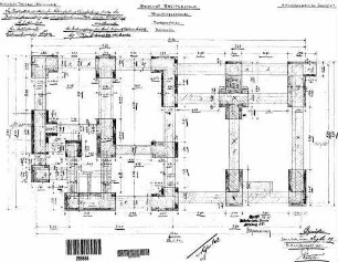 Breitenholz: Empfangsgebäude Fundamentplan