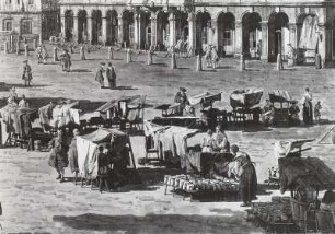 Der Neumarkt zu Dresden von der Moritzstraße aus