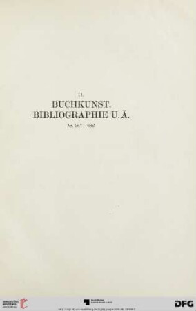 II. Buchkunst, Bibliographie u. ä. (Nr. 568-682)