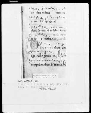 Graduale — Initiale D(ominus), Folio 9recto