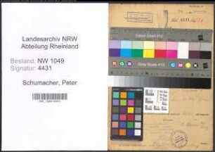 Entnazifizierung Peter Schumacher , geb. 02.07.1894 (Foerster)