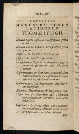 Catalogus Manuscriptorum Latinorum