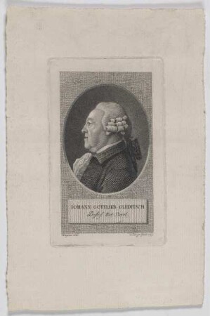 Bildnis des Iohann Gottlieb Gleditsch
