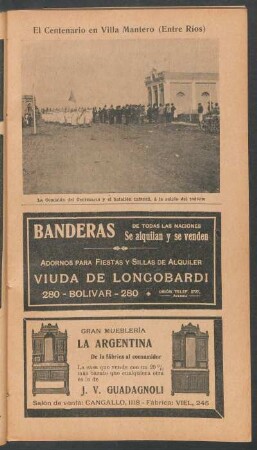 El Centenario en Villa Mantero (Entre Ríos) - [Ilustración]