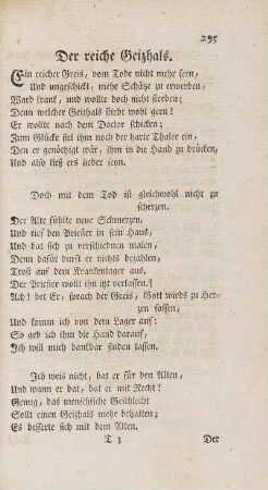 Der reiche Geizhals