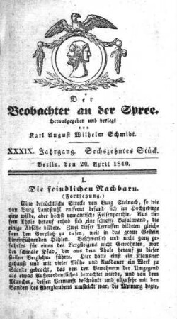 16. Stueck, 20. April 1840