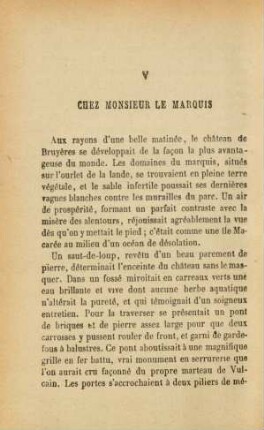 V. Chez Monsieur le Marquis