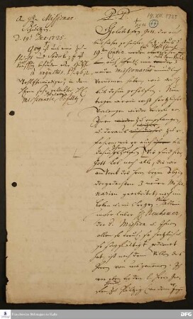 Brief von August Hermann Francke an Benjamin Schultze.