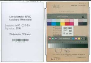 Entnazifizierung Wilhelm Wehmeier , geb. 02.07.1908 (Amtsinspektor)
