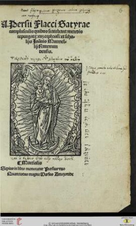 A. Persii Flacci Satyrae : complusculis, quibus scatebant: mendis repurgat[a]e cum ecphrasi
