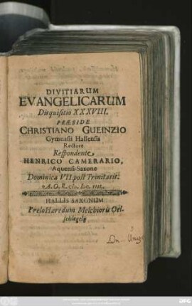 Divitiarum Evangelicarum Disquisitio XXXVIII.