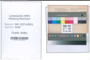Entnazifizierung Walter Chasté , geb. 30.08.1890 ()