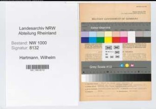 Entnazifizierung Wilhelm Hartmann, geb. 05.09.1903 (Sportwart)