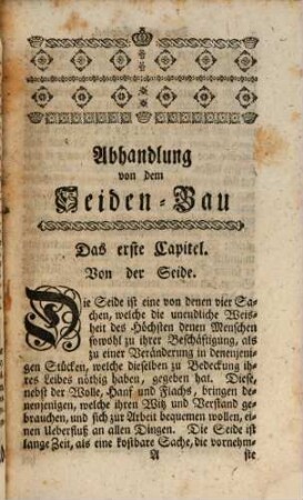 Anweisung zum Seiden-Bau