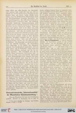 Und noch einmal die "Internationalität" der Mannheimer Kunstausstellung