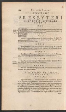 Siffridi Presbyteri Misnensis Epitomes Liber II.