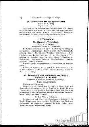 IX. Technologie