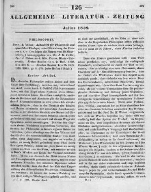 Zeitschrift für Philosophie und spekulative Theologie. Hrsg. von J. H. Fichte. Bd. 1-2. Bonn: Weber 1837-38