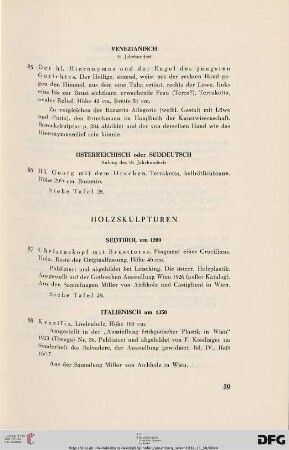 Holzskulpturen (Nr. 87-106)