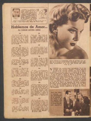 Unos ojos claros de extraño fulgor ... Gloria Bernal : Rubia y bonita soñaba con el cine ... El cine llegó a ella sin buscarlo ...