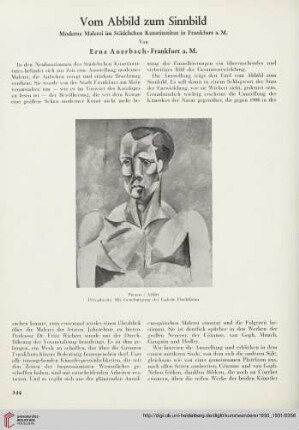 12/13: Vom Abbild zum Sinnbild : moderne Malerei im Städelschen Kunstinstitut in Frankfurt a. M.