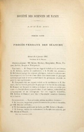 Bulletin de la Société des Sciences de Nancy, 6. 1881/83 = année 14/16