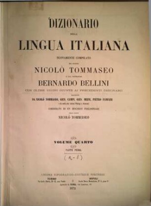 Dizionario della lingua italiana : Nouvamente comp. Con oltre 100000 giunte ai precedenti dizionarii. 4,1., (R - S)