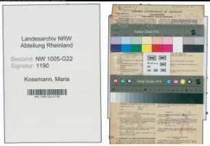 Entnazifizierung Maria Kossmann , geb. 26.03.1905 (Gastwirtin)