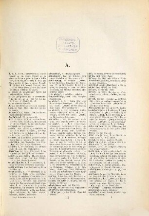 Flügel-Schmidt-Tanger, Wörterbuch der Englischen und Deutschen Sprache für Hand- und Schulgebrauch : Unter besonderer Benutzung von Felix Flügels Allgemeinem Englisch-Deutschem und Deutsch-Englischem Wörterbuch bearbeitet von Im. Schmidt und G. Tanger. [A. m. d. angl. Tit.:] A Dictionary of the English and German Languages for Home and School ... In zwei Bänden, 1. Englisch - Deutsch