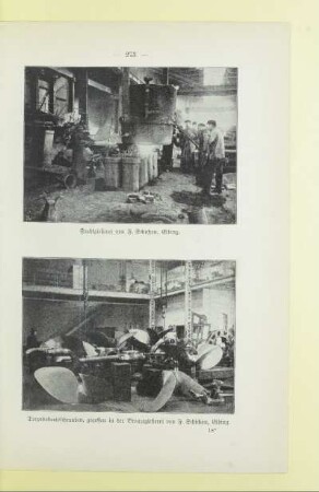 Torpedobootsschrauben, gegossen in der Bronzegießerei von F. Schichau, Elbing