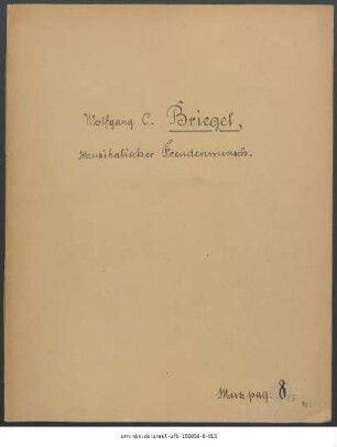 Musikalischer Freudenwunsch Wolfgang C. Briegel