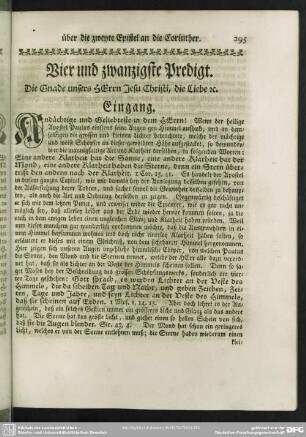 Vier und zwanzigste Predigt