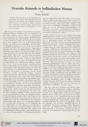 13/14: Deutsche Reisende in holländischen Museen