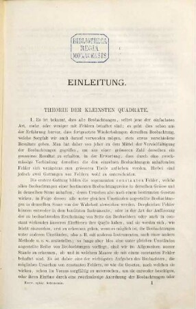 Lehrbuch der sphärischen Astronomie in ihrer Anwendung auf geographische Ortsbestimmung