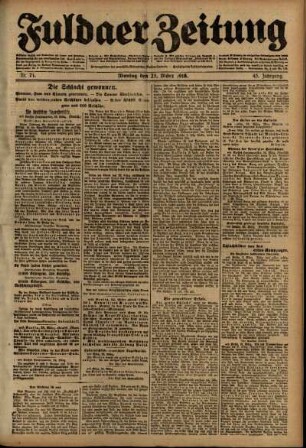 Ausgabe vom Montag, den 25. März 1918.