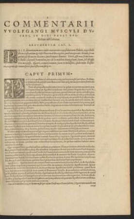 Commentarii Wolfgangi Musculi Dusani, In Divi Pauli Epistolam ad Galatas.