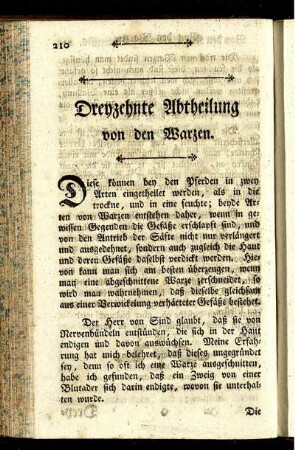 Dreyzehnte Abtheilung von den Warzen.