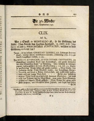 281-288, Die 36te Woche (CLIX - CLX)