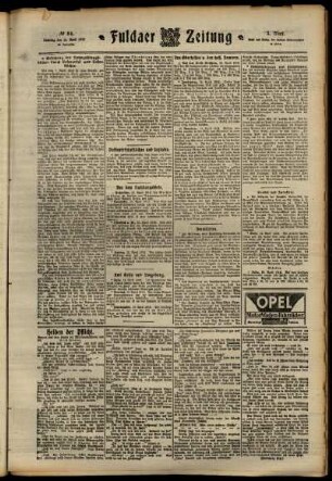 Dritte Ausgabe vom Samstag, den 13. April 1912.