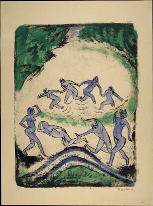 Der Tanz (Tanzende und Badende am Waldteich)