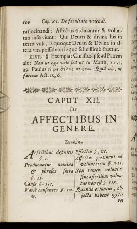 Caput XII. De Affectibus In Genere