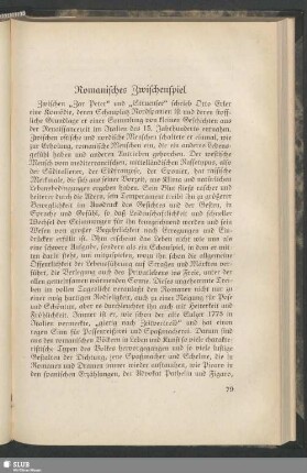 Romantisches Zwischenspiel
